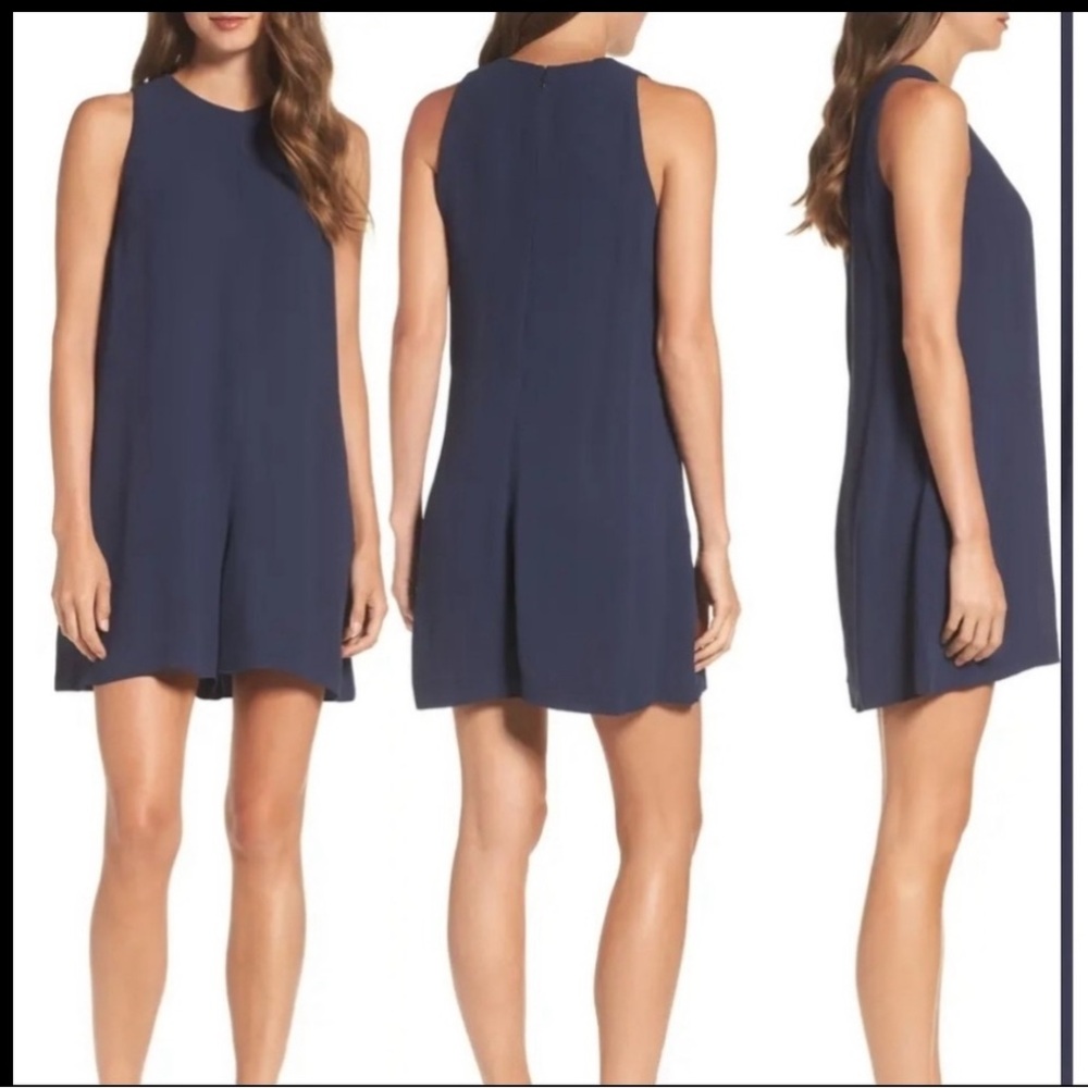 French Connection navy morning dew romper nwot